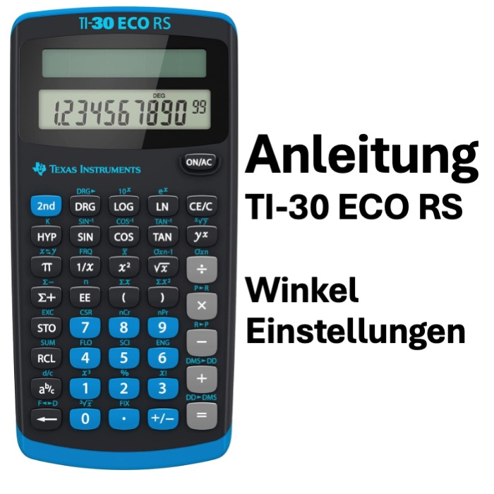 Taschenrechner TI-30 Eco RS Winkelberechnung