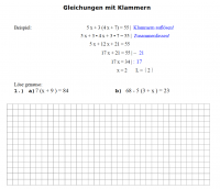 Gleichungen mit Klammern